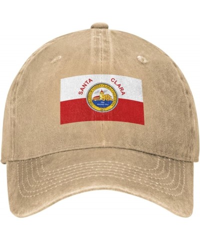 Flag of Santa Clara, California Baseball Cap for Men Women Hats Cotton Trucker Caps Adjustable Dad Hat Natural $11.39 Basebal...