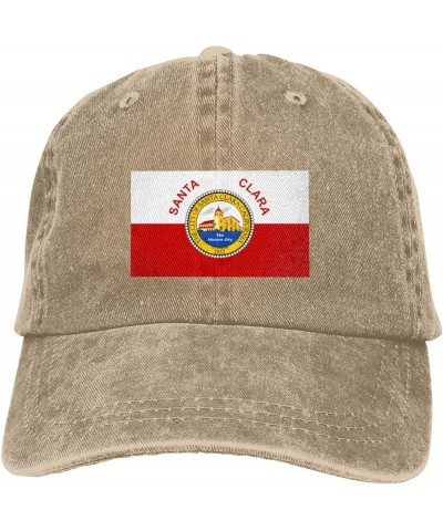 Flag of Santa Clara, California Baseball Cap for Men Women Hats Cotton Trucker Caps Adjustable Dad Hat Natural $11.39 Basebal...