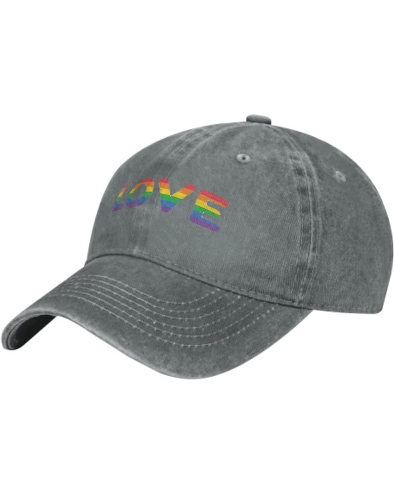 Trucker Caps Baseball Cap for Men or Women Funny Baseball Cap Rainbow Love Gray5 $7.82 Baseball Caps