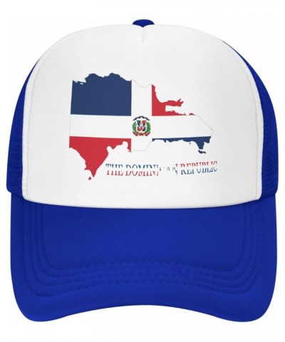 The Dominican Republic Mesh Baseball Cap Hat for Men Women Blue $12.17 Baseball Caps