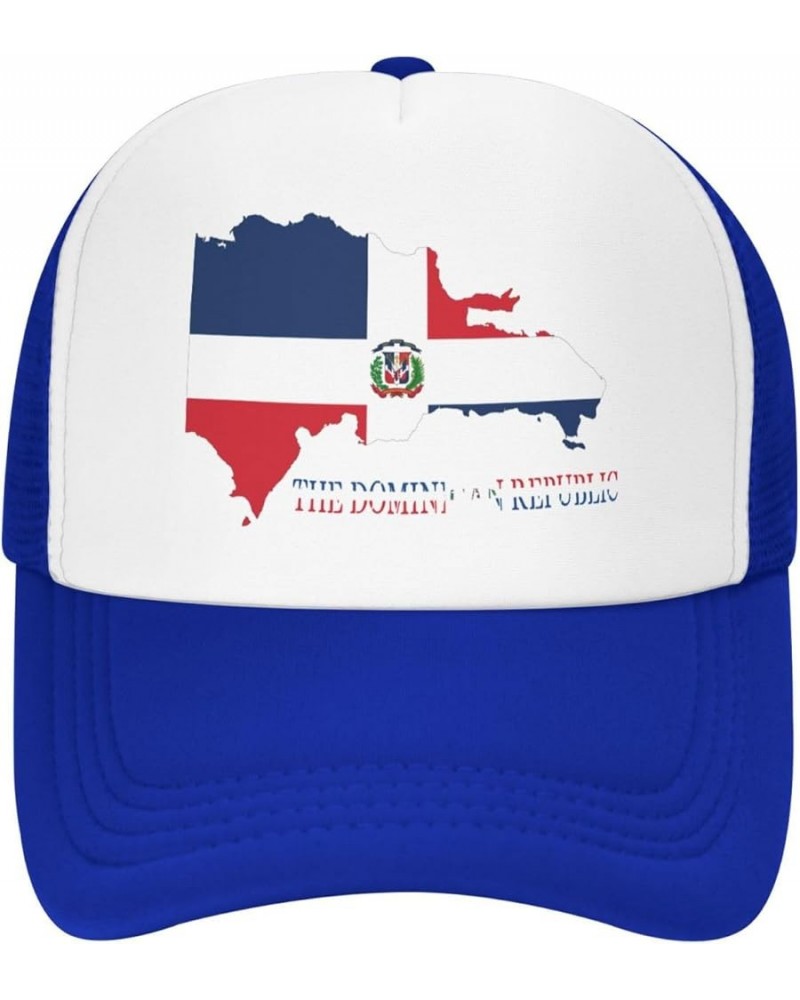 The Dominican Republic Mesh Baseball Cap Hat for Men Women Blue $12.17 Baseball Caps