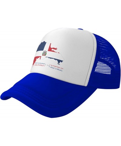 The Dominican Republic Mesh Baseball Cap Hat for Men Women Blue $12.17 Baseball Caps