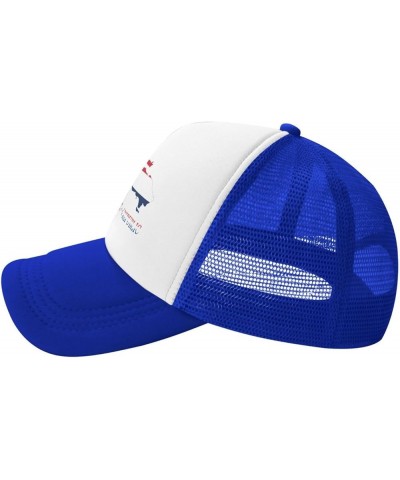 The Dominican Republic Mesh Baseball Cap Hat for Men Women Blue $12.17 Baseball Caps