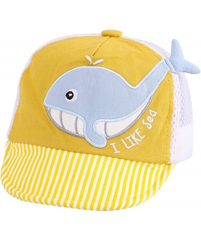 Cartoon Eaves Cap Boy Sun Hat Beret Baby Baseball Hats Sunhat Cute Girls Letter Kids Hat Visor Yellow-c $8.85 Visors