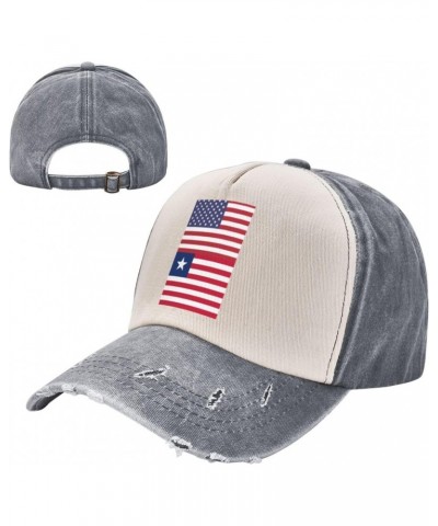 America Liberia Friendship Flag Upgrade Your Style with Funny Adjustable Cotton Baseball Caps for Men and Women Gray $17.79 B...