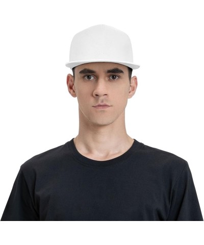 Blacksmith Hammer Logo Baseball Cap for Men Or Women Flat Brim Hat Adjustable Black White $16.92 Baseball Caps