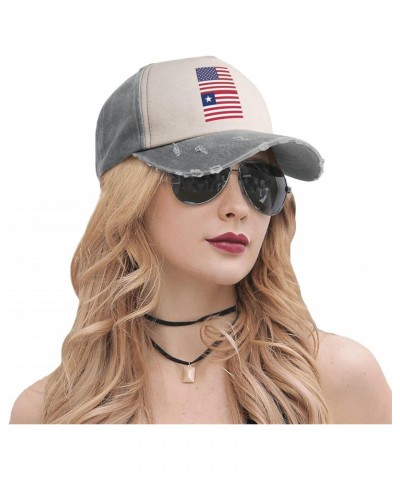 America Liberia Friendship Flag Upgrade Your Style with Funny Adjustable Cotton Baseball Caps for Men and Women Gray $17.79 B...