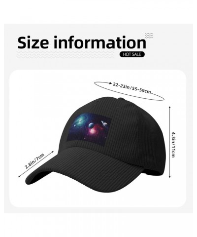 Unisex Casual Baseball Cap Sun and Earth Printed Sun Hats Adjustable Dad Hat Beige/Black/Khaki Black $10.11 Baseball Caps