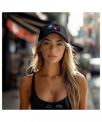 Unisex Casual Baseball Cap Sun and Earth Printed Sun Hats Adjustable Dad Hat Beige/Black/Khaki Black $10.11 Baseball Caps