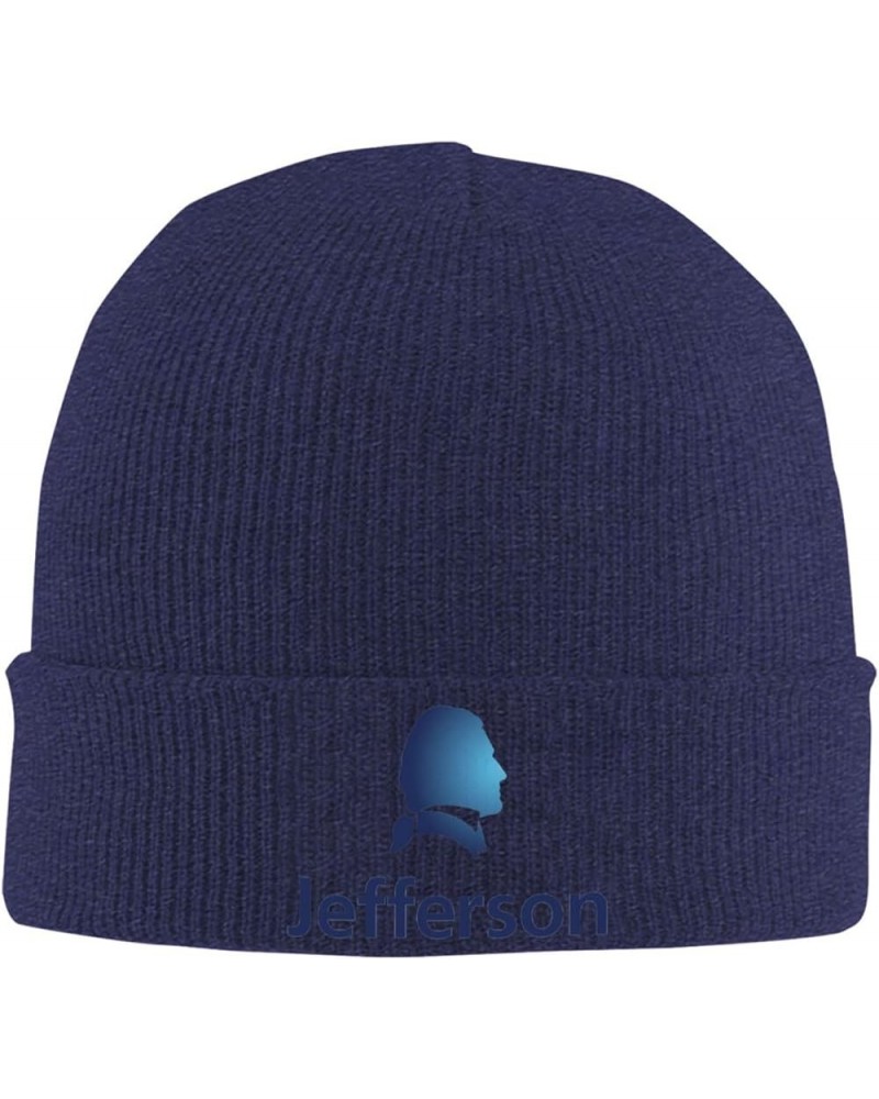 Thomas Jefferson University Logo Beanie Hat for Men and Women Winter Warm Hats Knit Slouchy Thick Skull Cap Navy Blue $6.88 S...