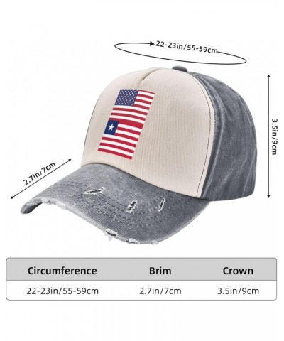 America Liberia Friendship Flag Upgrade Your Style with Funny Adjustable Cotton Baseball Caps for Men and Women Gray $17.79 B...