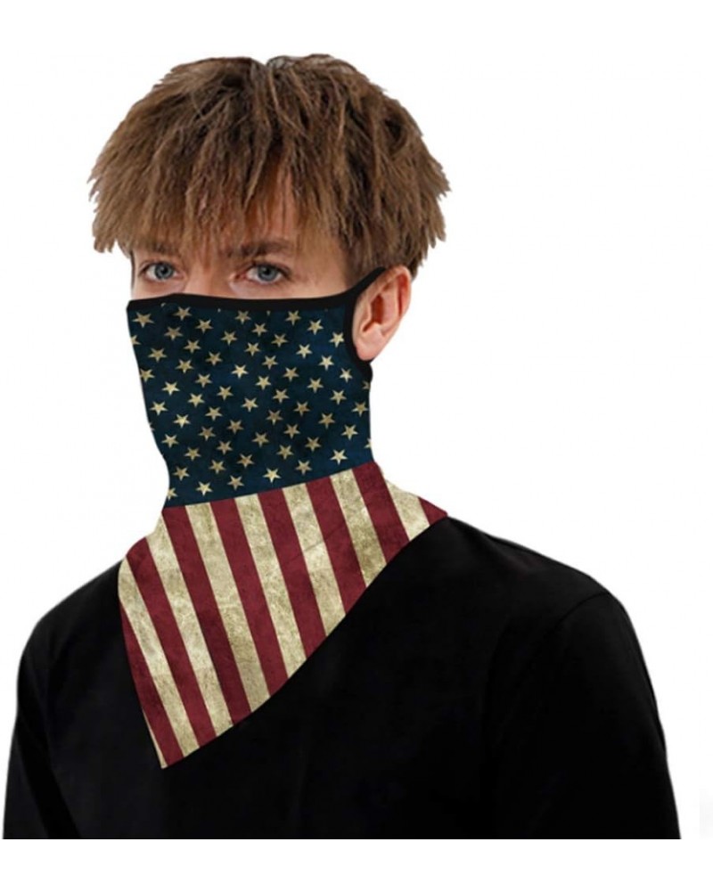 Face Bandana Neck Gaiters Ear Loops Balaclava Motorcycle Dust Wind Face Neck Cover for Men Women B01 $10.99 Balaclavas