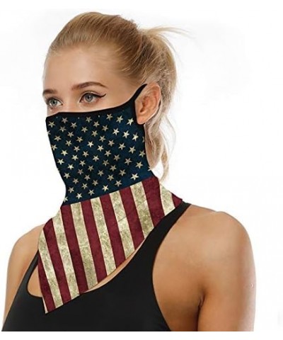 Face Bandana Neck Gaiters Ear Loops Balaclava Motorcycle Dust Wind Face Neck Cover for Men Women B01 $10.99 Balaclavas