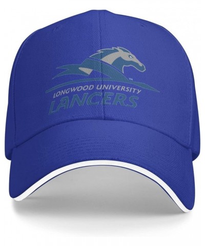 Longwood A University Unisex Classic Hat Adjustable Fashion Casquette for Men Women Blue $7.94 Baseball Caps