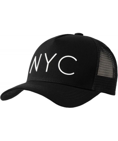 NYC Hat New York City Meshed Adjustable Baseball Cap TRM1289 Black $13.86 Baseball Caps