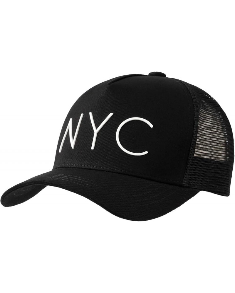 NYC Hat New York City Meshed Adjustable Baseball Cap TRM1289 Black $13.86 Baseball Caps