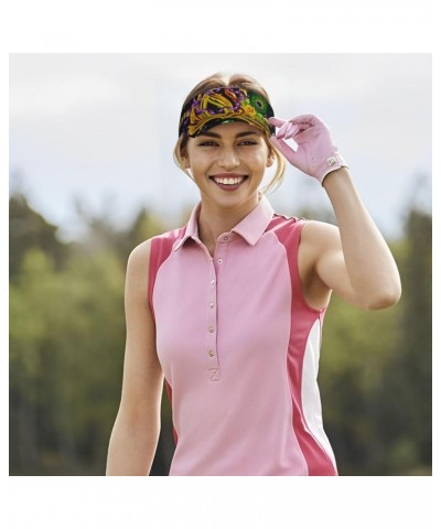 Sport Sun Visor Hat Women Men Adjustable Empty Top Beach Golf Baseball Uv Cap for Women and Men Mardi Gras Surface $9.53 Visors