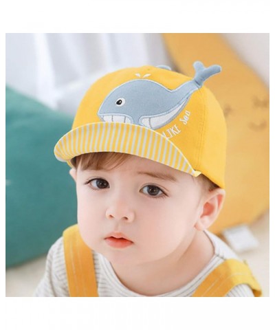 Cartoon Eaves Cap Boy Sun Hat Beret Baby Baseball Hats Sunhat Cute Girls Letter Kids Hat Visor Yellow-c $8.85 Visors