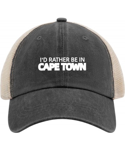 I'd Rather Be in Cape Town hat Sports hat AllBlack Trucker hat Men Gifts for Women Baseball Hats Allblack $11.21 Bucket Hats