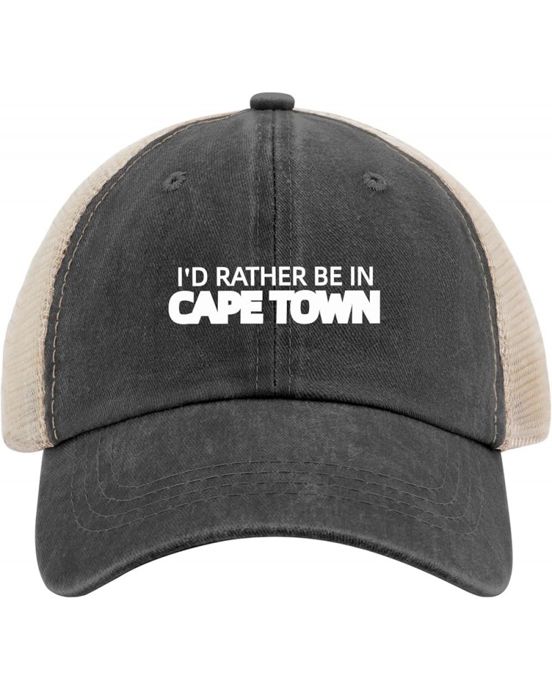 I'd Rather Be in Cape Town hat Sports hat AllBlack Trucker hat Men Gifts for Women Baseball Hats Allblack $11.21 Bucket Hats