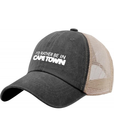 I'd Rather Be in Cape Town hat Sports hat AllBlack Trucker hat Men Gifts for Women Baseball Hats Allblack $11.21 Bucket Hats