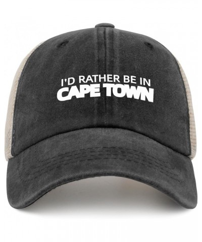 I'd Rather Be in Cape Town hat Sports hat AllBlack Trucker hat Men Gifts for Women Baseball Hats Allblack $11.21 Bucket Hats