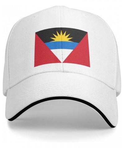 Flag of Antigua and Barbuda Unisex Baseball Cap Fits Men Women Adjustable Dad Hat Sandwich Bill Cap White $8.53 Baseball Caps