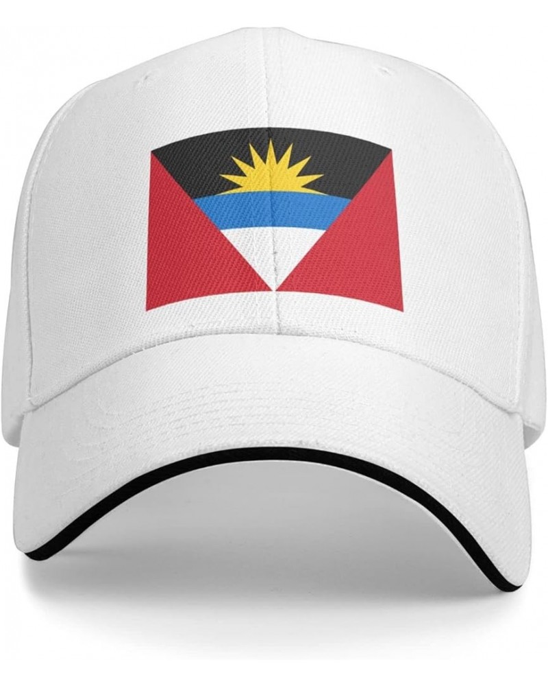 Flag of Antigua and Barbuda Unisex Baseball Cap Fits Men Women Adjustable Dad Hat Sandwich Bill Cap White $8.53 Baseball Caps