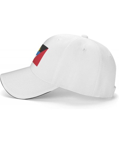 Flag of Antigua and Barbuda Unisex Baseball Cap Fits Men Women Adjustable Dad Hat Sandwich Bill Cap White $8.53 Baseball Caps