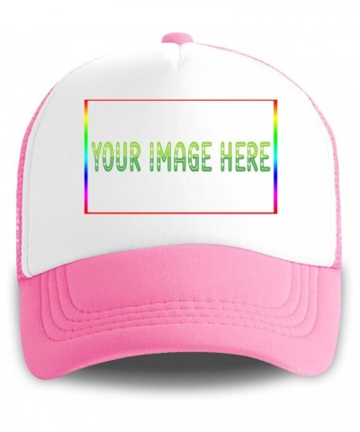 Custom Sun Visor Hat Your Image Here Curved Mesh Hat Pink 0 $13.33 Sun Hats