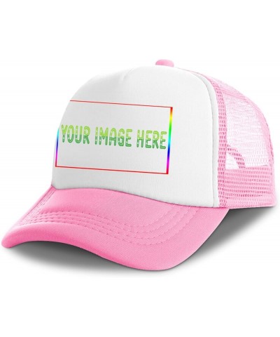 Custom Sun Visor Hat Your Image Here Curved Mesh Hat Pink 0 $13.33 Sun Hats