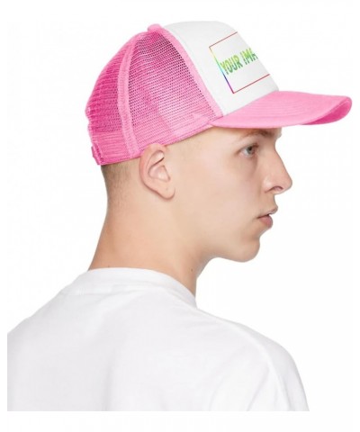 Custom Sun Visor Hat Your Image Here Curved Mesh Hat Pink 0 $13.33 Sun Hats