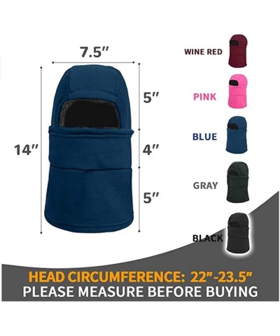 Winter Windproof Polar Fleece Neck Warmer Balaclava Hooded Face Mask Ski Hood Snowboard Mask Balaclava Grey $9.68 Scarves