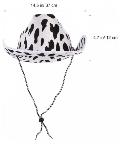 Cow Print Western Hat 1pc Hat Bucket Sun- Hat Cowgirl Sheriff Hat Fisherman Hat Western Hats Masquerade Hat Denim Belts for W...