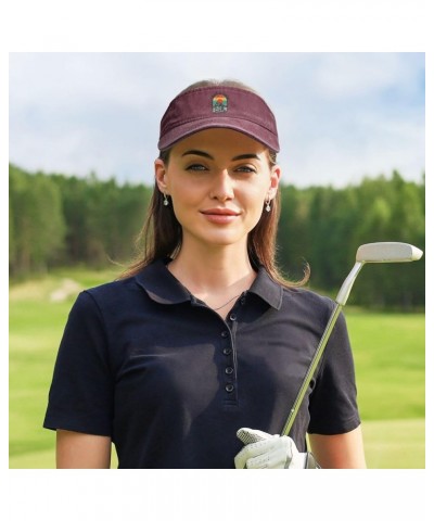 Take a Hike Sun Visor Hats for Women Men Sun Hat Vintage Golf Hat Adjustable Baseball Cap Red $14.86 Visors