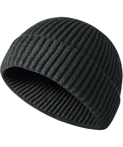 Acrylic Winter Womens Knit Knitted Hat Cap Men Warm for Women Baseball Caps Like Mike Hat Dark Gray $8.93 Skullies & Beanies