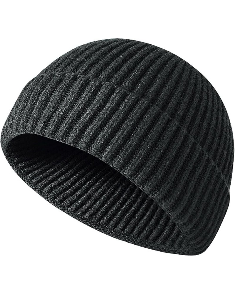 Acrylic Winter Womens Knit Knitted Hat Cap Men Warm for Women Baseball Caps Like Mike Hat Dark Gray $8.93 Skullies & Beanies