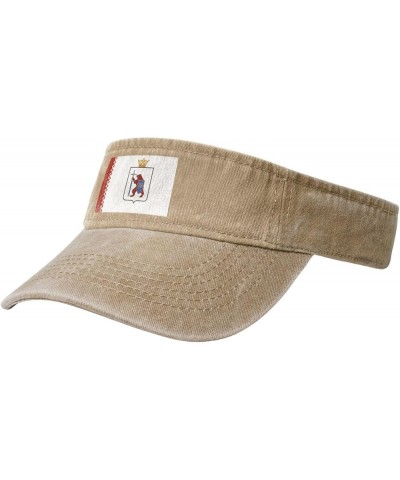 Flag of Mari El Sun Visor Hats for Women Men Sun Hat Vintage Golf Hat Adjustable Baseball Cap Natural $12.13 Visors