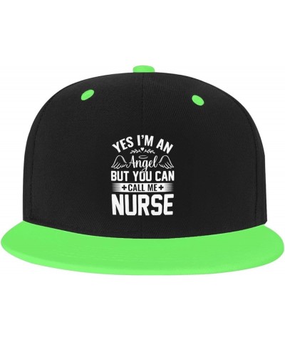 Yes I m an Angel But You Can Call Me Nurse Baseball Cap for Men Women Snapback Hat Trucker Flat Bill Caps Sun Hats Green $10....