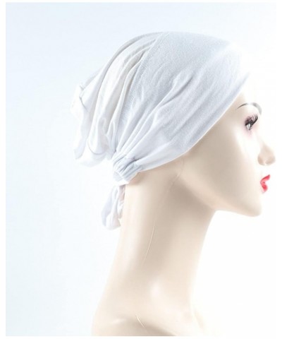 Women's Hijab Elastic Band Ethnic Solid Color Adjustable Turban for Women Cap Muslim Turban Cap C $6.49 Headbands