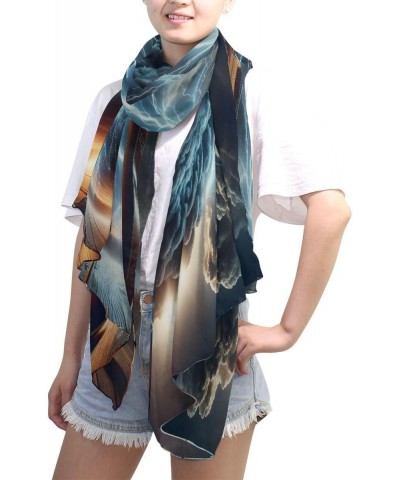 Guitar with Thunder Cloud Music Chiffon Silk Long Scarf Shawl Wrap $13.56 Scarves