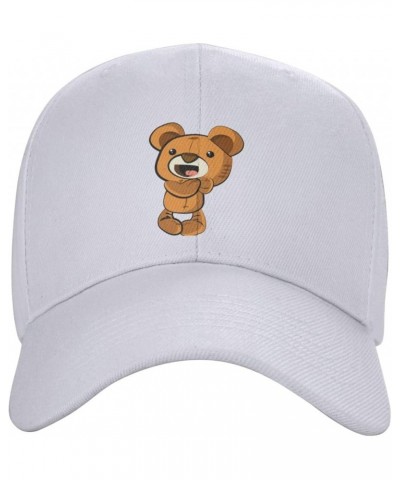 Cute Teddy Bear Baseball Cap for Men Women Dad Hat Classic Adjustable Golf Hats White $12.74 Baseball Caps