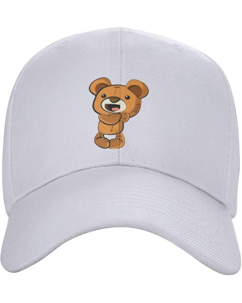 Cute Teddy Bear Baseball Cap for Men Women Dad Hat Classic Adjustable Golf Hats White $12.74 Baseball Caps