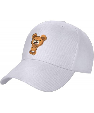 Cute Teddy Bear Baseball Cap for Men Women Dad Hat Classic Adjustable Golf Hats White $12.74 Baseball Caps