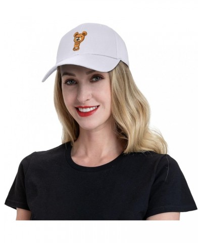 Cute Teddy Bear Baseball Cap for Men Women Dad Hat Classic Adjustable Golf Hats White $12.74 Baseball Caps