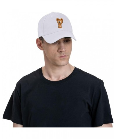 Cute Teddy Bear Baseball Cap for Men Women Dad Hat Classic Adjustable Golf Hats White $12.74 Baseball Caps