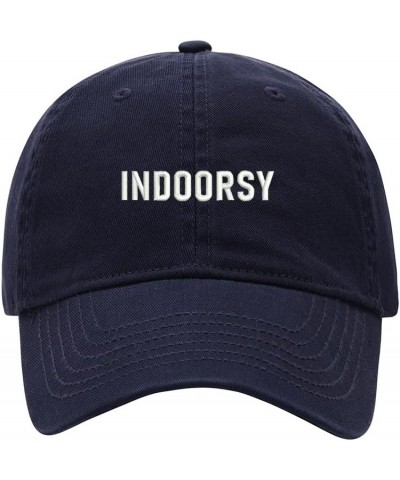 Baseball Cap Men INDOORSY Embroidered Washed Cotton Dad Hat Baseball Caps Navy $14.23 Baseball Caps