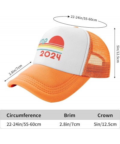 Trump 2024 Trucker Hat Mens Womens Adjustable Baseball Golf Cap Orange $13.87 Baseball Caps