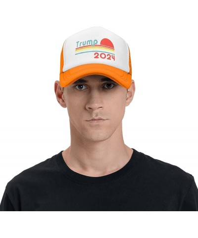 Trump 2024 Trucker Hat Mens Womens Adjustable Baseball Golf Cap Orange $13.87 Baseball Caps