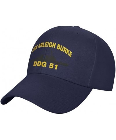 USS Arleigh Burke DDG 51 Flag Denim Hats Baseball Caps Fisherman's hat Knitted hat Navy Blue $15.05 Baseball Caps